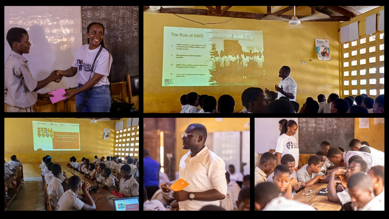 Students at Otinibi building circuits